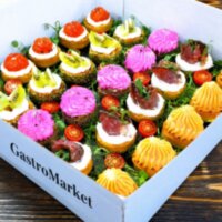 Коллекция закусок на мини-вафлях / 25 шт.