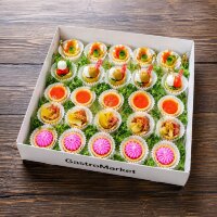 Коллекция закусочных тарталеток для фуршета / 30 шт.